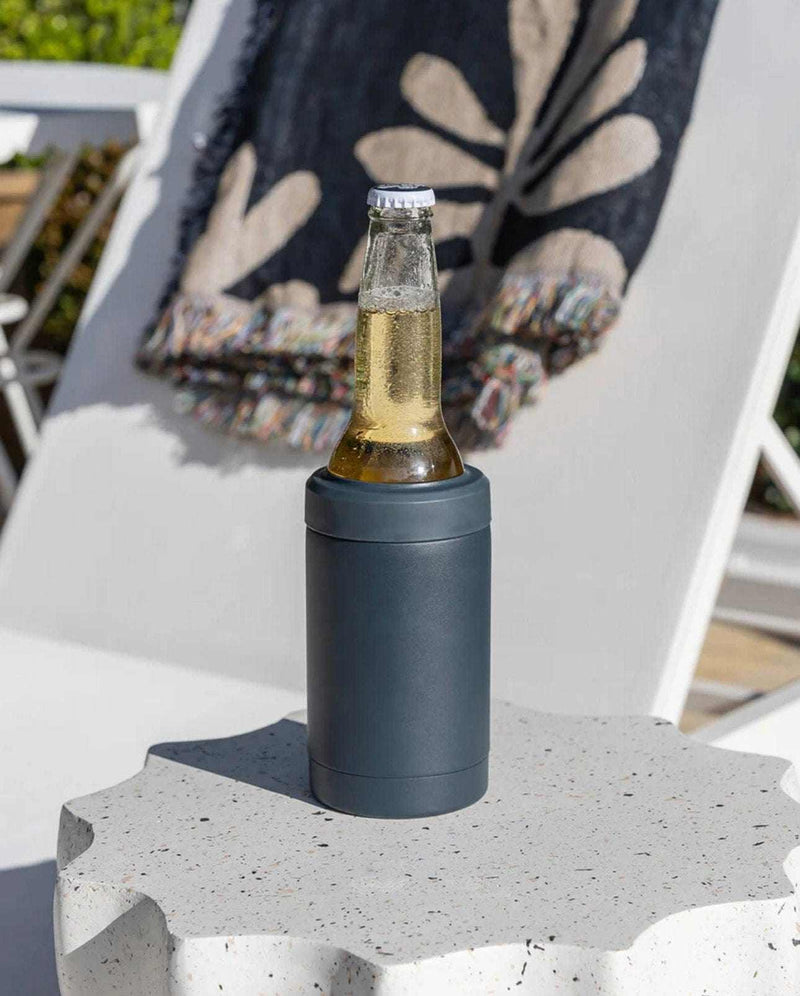 Navy Beysis Drinks Cooler vacuum insulated stainless steel can and bottle cooler with built-in bottle opener