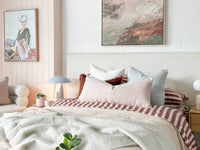 Virtual styling service by norsu DESIGN edit for curated cushion combinations on sofa or bed