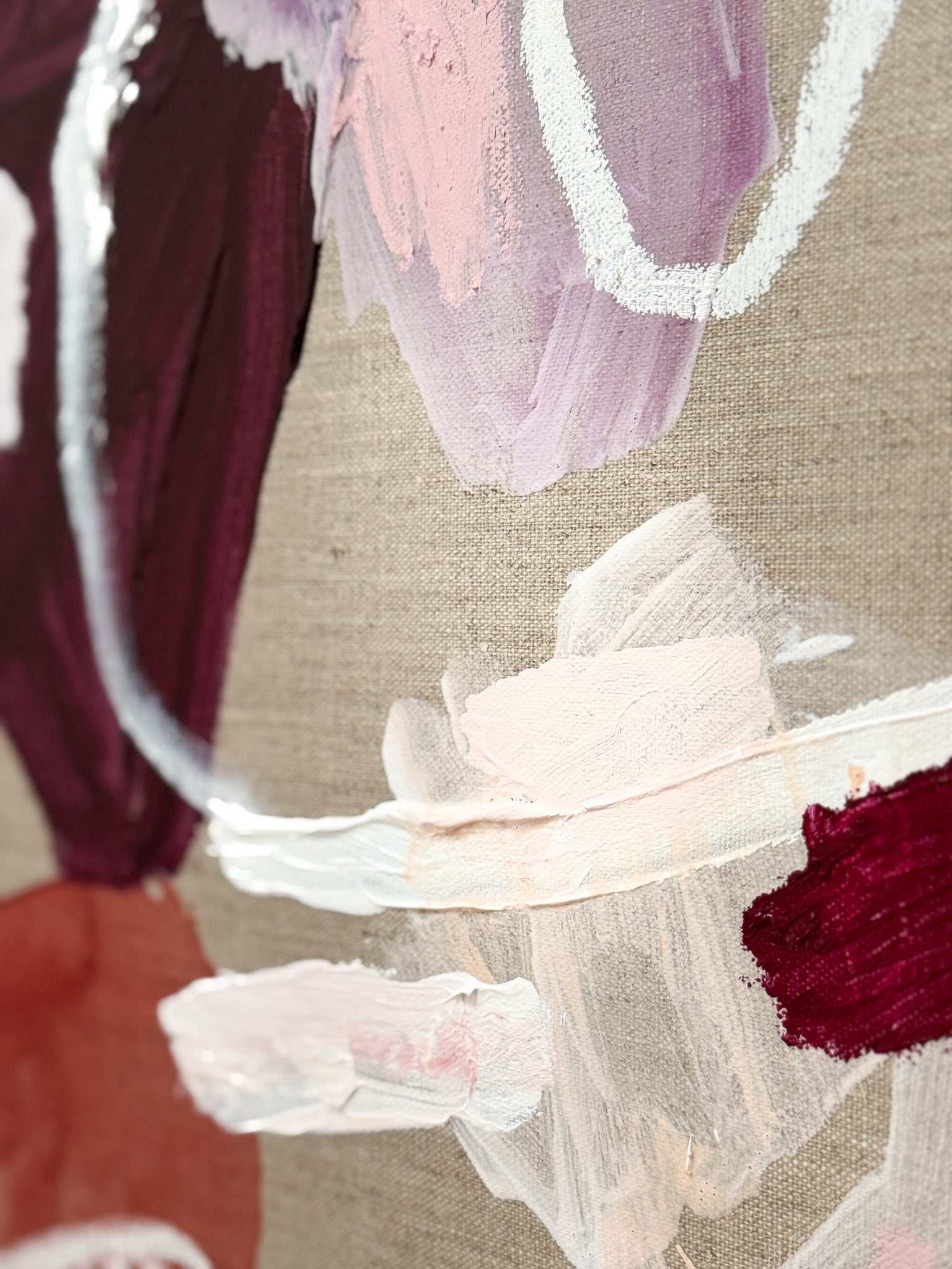 Rebecca Koerting Art Canvas limited edition abstract print Blushing Meadows on premium 340 GSM canvas