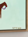 Lottie Rae Fine Art Gangstas' Paradise 50x50cm canvas print framed in oak close-up detail