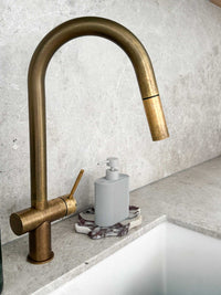 Grey Rosie Sid Resin Dispenser with ridged grip for kitchen and bathroom use