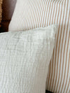 L&M Home Cushions L&M Ava Pure Linen Cushion, Chalk, 55 x 55cm
