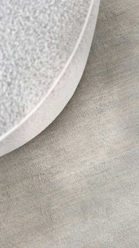 Baya Sandringham Floor Rug in powder blue with handknotted 100% wool pile and delicate fringe ends