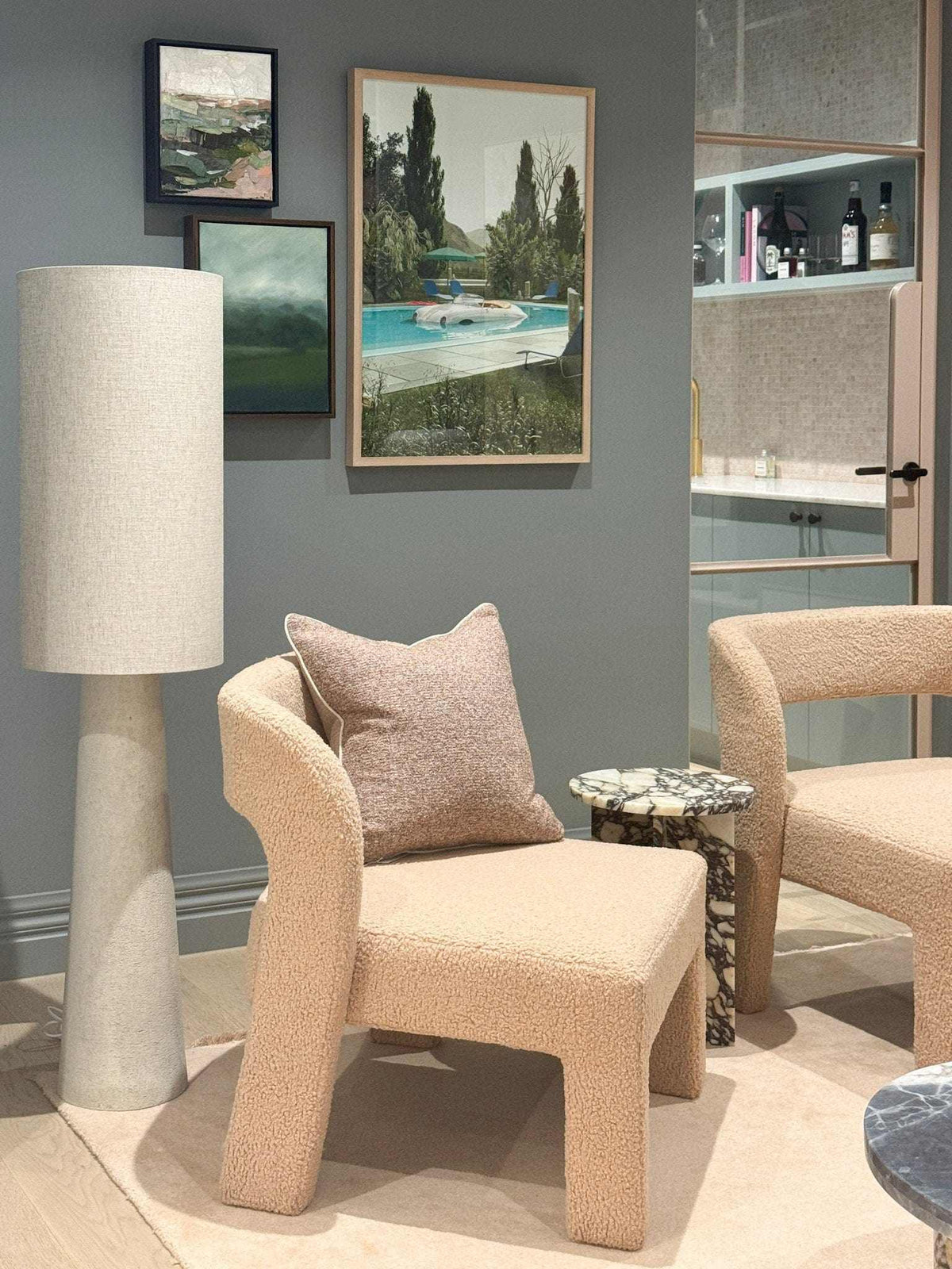 Norsu Interiors Lamps Maggie Fibreglass Floor Lamp Natural