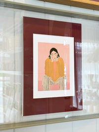 norsu STUDIO A4 Burgundy matboard framing 6x8 photograph with protective border and gallery finish