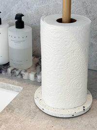 Norsu Interiors Paper Towel Holder Shelley Paper Towel Holder, Terrazzo Base