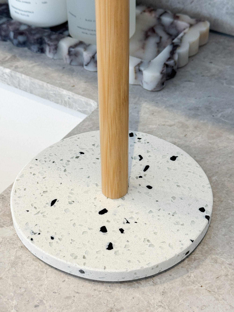 Norsu Interiors Paper Towel Holder Shelley Paper Towel Holder, Terrazzo Base