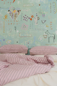 Lemon Zest Daisy print styled in an interior