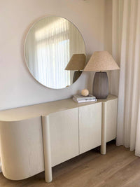 Globe West Lamps GlobeWest Emery Drum Table Lamp - Olive/Natural