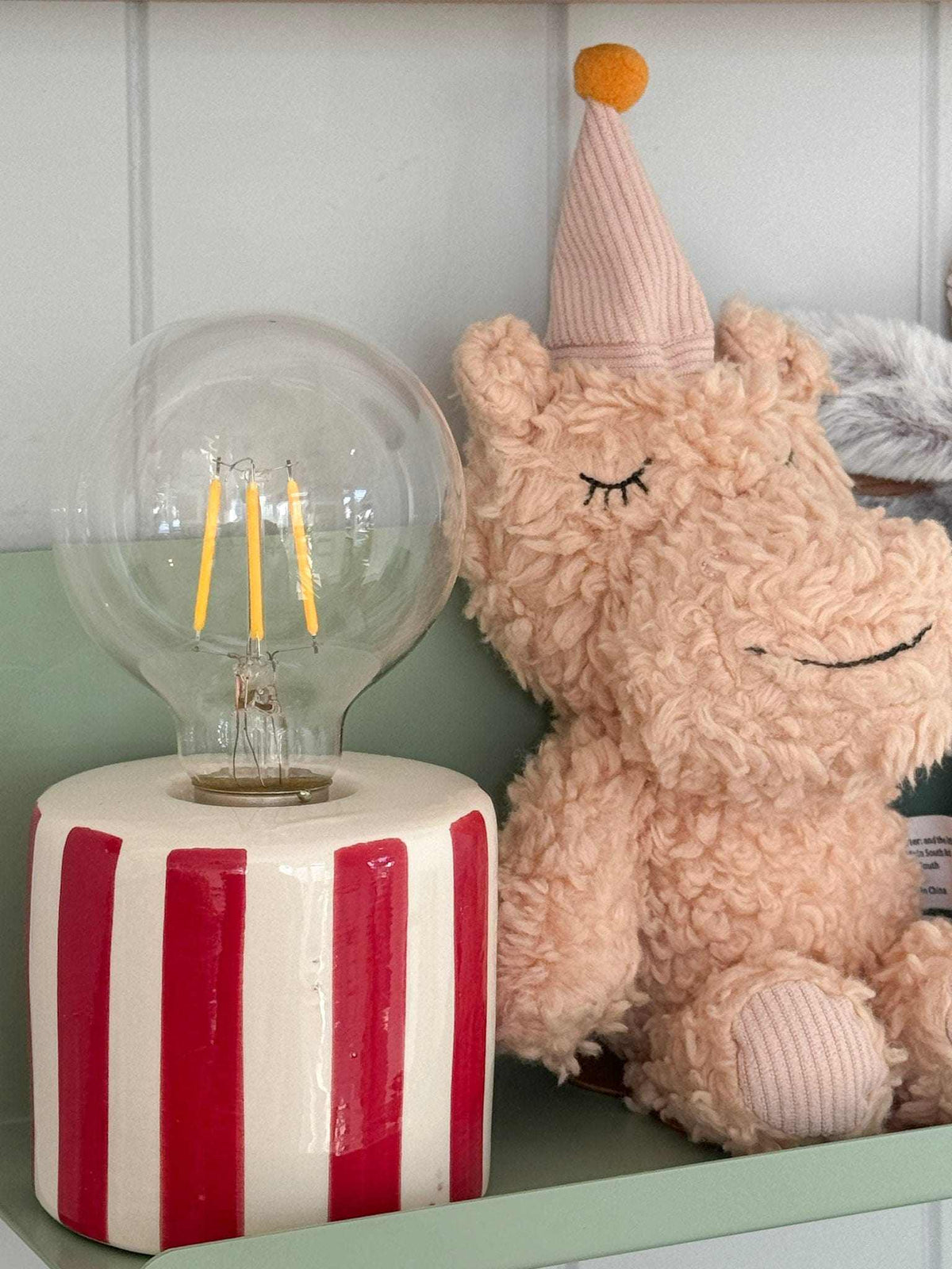 Object Paris Lamps Objet Paris Battery Operated Lamp - Red Striped