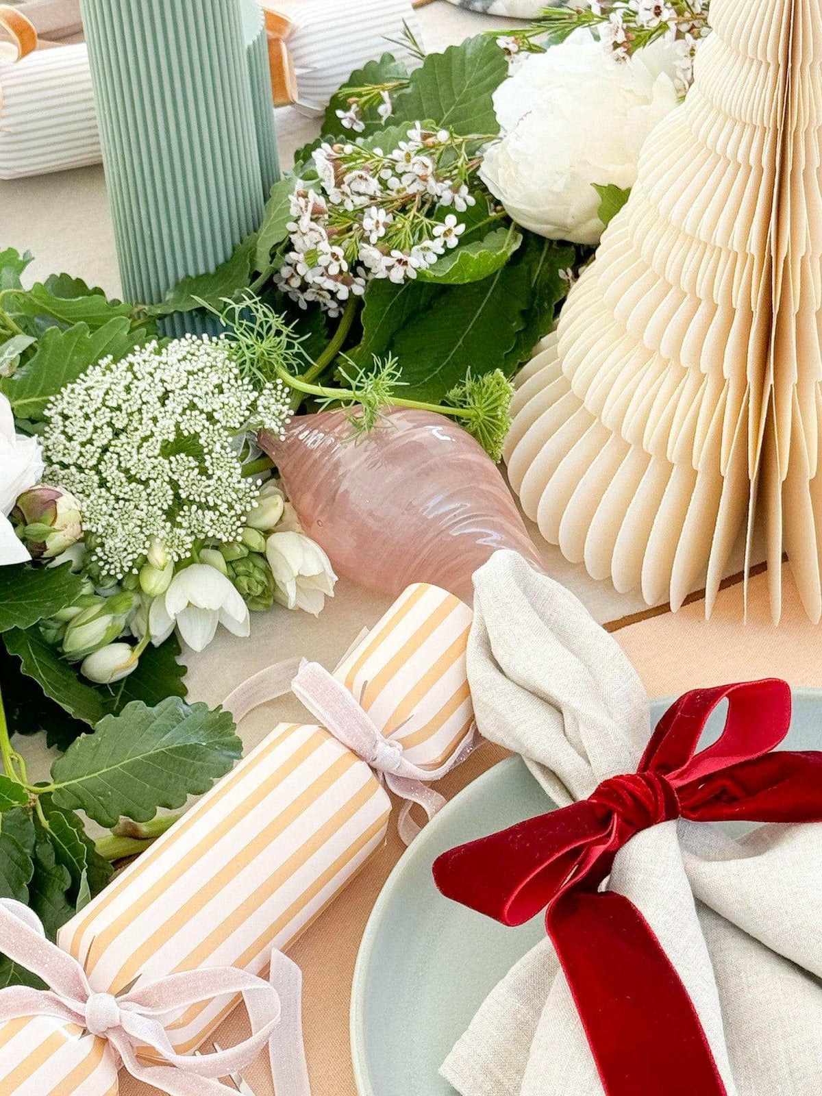 Arty Bub Candles Arty Bub, Ribbed Pillar Candle Scented, Sage Green Tall