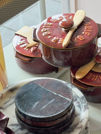 Loire Ceramic Brie Baker - Burgundy