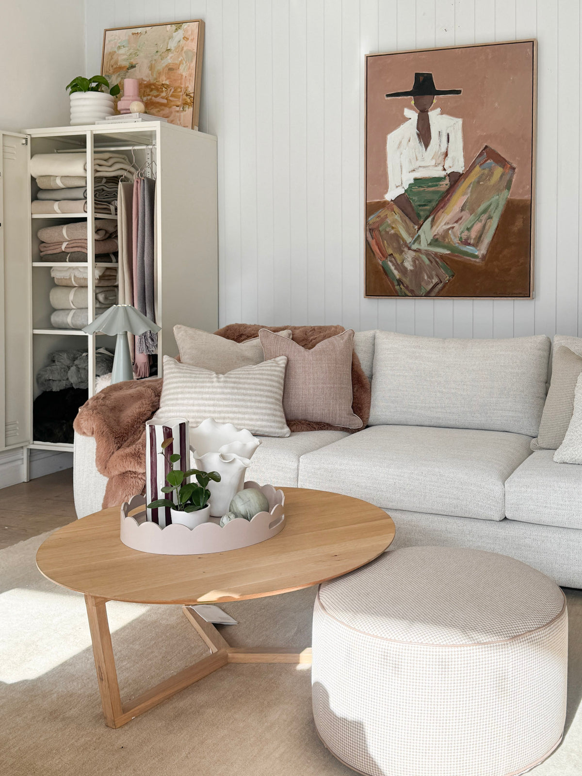 Oak Framed Marcia Priestley 'Chaps Rosata' canvas print - 84x118.8cm - store pick up only
