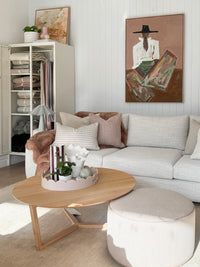 Oak Framed Marcia Priestley 'Chaps Rosata' canvas print - 84x118.8cm - store pick up only