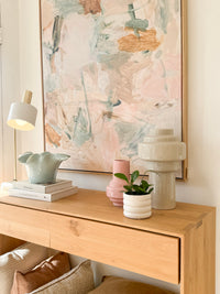 Oak framed Vanni Limited Edition Fine Art Canvas Print - Breathing in the New 90x108cm - store pick up only