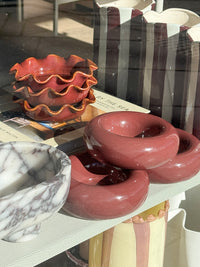 Orb Ceramic Small Condiment/ Trinket Bowl - Russet