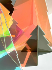 norsu Studio Perspex standing Christmas trees set in mixed colors with modern minimalist design