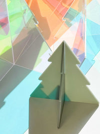 norsu Studio Perspex standing Christmas trees set of 3 in mixed colors with modern minimalist design