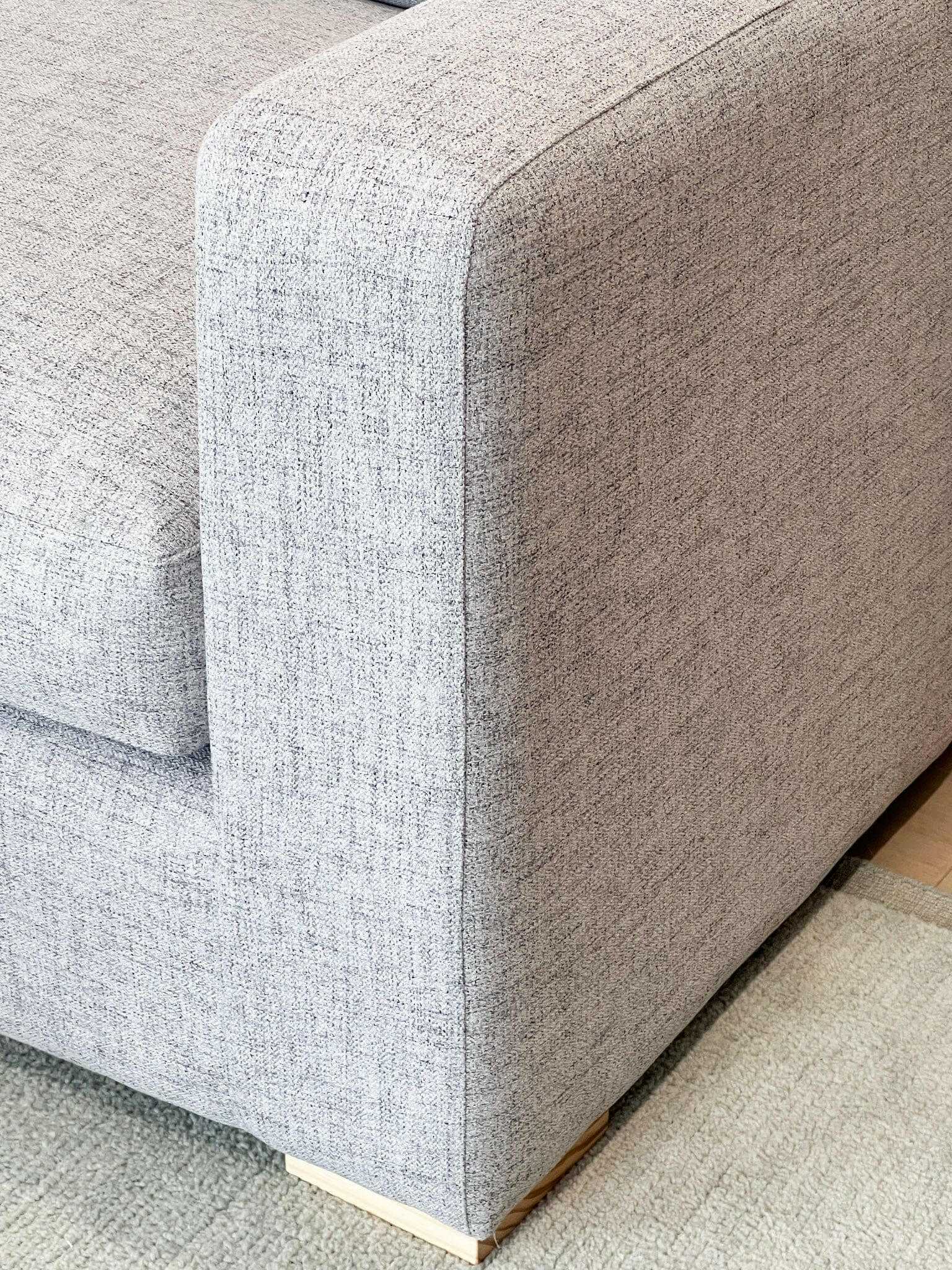 Molmic Sofas 3 Seater Molmic Shona sofa, 3 Seater, Hawthorn Silver Fabic with Oak Timber Legs AVAILABLE FOR IMMEDIATE PICK UP