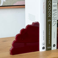 norsu Studio Acrylic Scalloped Bookends (Set of Two) – Merlot