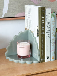 norsu Studio Acrylic Scalloped Bookends (Set of Two) – Sage