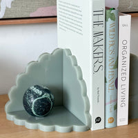 norsu Studio Acrylic Scalloped Bookends (Set of Two) – Sage