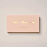 Gentle Habits Incense Byron Bay with cedarwood, patchouli, and white cypress in pastel pink packaging