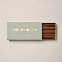 Gentle Habits Incense sticks in minimalist grey box with gold lettering, sandalwood and mandarin scent from Margaret River