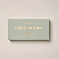 Gentle Habits Incense Margaret River sandalwood and fragonia scented incense sticks in elegant green and gold packaging