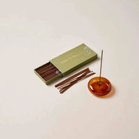 Gentle Habits Candles Gentle Habits, Glass Vessel Incense Holder - Amber