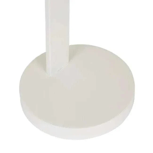 Base of the Easton Axel Desk Lamp in matt ivory with iron construction and smooth texture