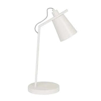 Easton Axel Desk Lamp in matt ivory finish with adjustable arm and conical shade