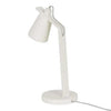 Easton Axel Desk Lamp in matt ivory with adjustable arm and conical shade on round base
