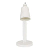 Easton Axel Desk Lamp in matt ivory with industrial iron base and adjustable conical shade