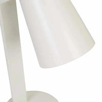 Easton Axel Desk Lamp in matt ivory finish with adjustable arm and conical shade for focused lighting