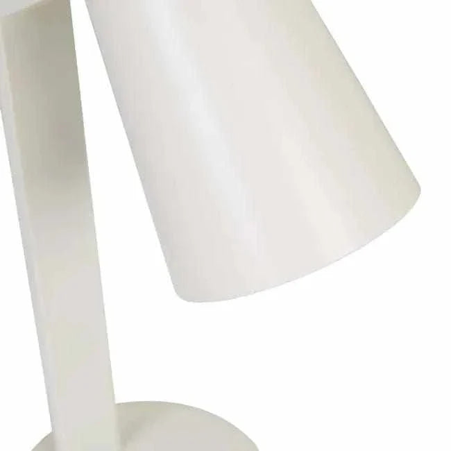 Easton Axel Desk Lamp in matt ivory finish with adjustable arm and conical shade for focused lighting