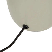 Close-up of Easton Curve Lamp featuring a soft curved shade and black fabric cord with iron base in Pantone Elm finish.