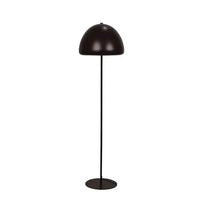 GlobeWest Easton Dome Floor Lamp in brick powder coated metal with frappe-toned dome shade and black fabric cord