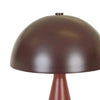 Globe West Easton Dome Table Lamp in burgundy berry with metal dome shade and solid pedestal base
