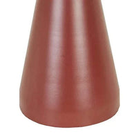 Close-up of the Burgundy Globe West Easton Dome Lamp metal base showing smooth finish