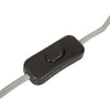 Grey fabric cord with black cordline switch for Globe West Easton Dome Lamp