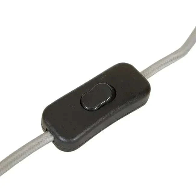 Grey fabric cord with black cordline switch for Globe West Easton Dome Lamp
