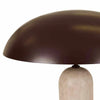 Globe West Lamps Globe West Easton Ellipse Table Lamp - Travertine/Burgundy