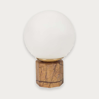 GlobeWest Easton Globe Table Lamp - Brown Marble