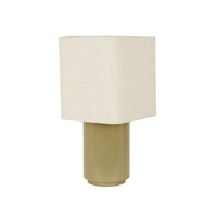 GlobeWest Easton Hex Table Lamp - Khaki - Linen