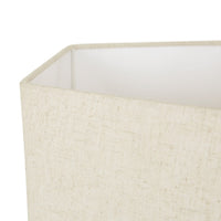 GlobeWest Easton Hex Table Lamp - Khaki - Linen