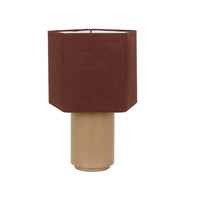 GlobeWest Easton Hex Table Lamp - Mushroom - Coco
