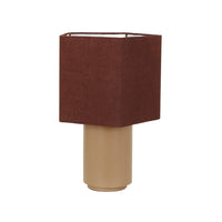 GlobeWest Easton Hex Table Lamp - Mushroom - Coco