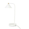 Easton Horizon Desk Lamp with white marble base and white metal adjustable shade