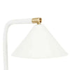 Easton Horizon Desk Lamp with white marble base and adjustable white metal shade